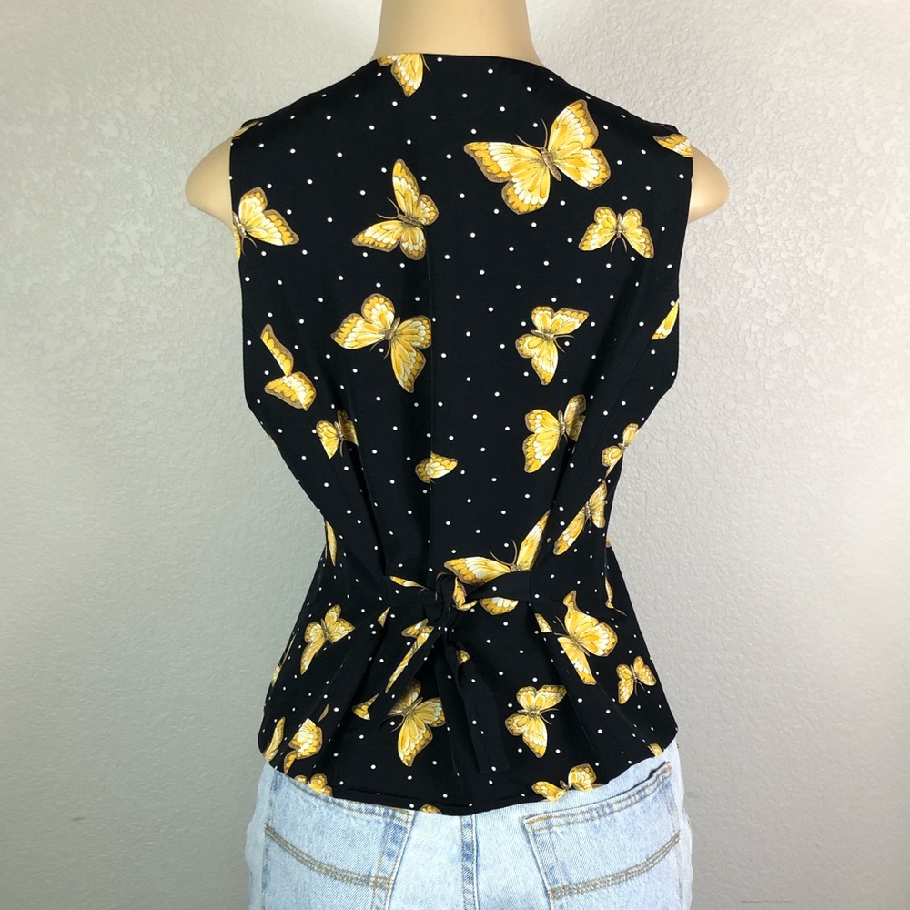 Vintage 90βs Polka Dot Butterfly Vest - Picture 4 of 9